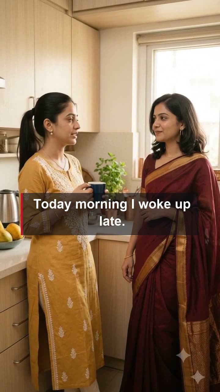 Today morning I woke up late.