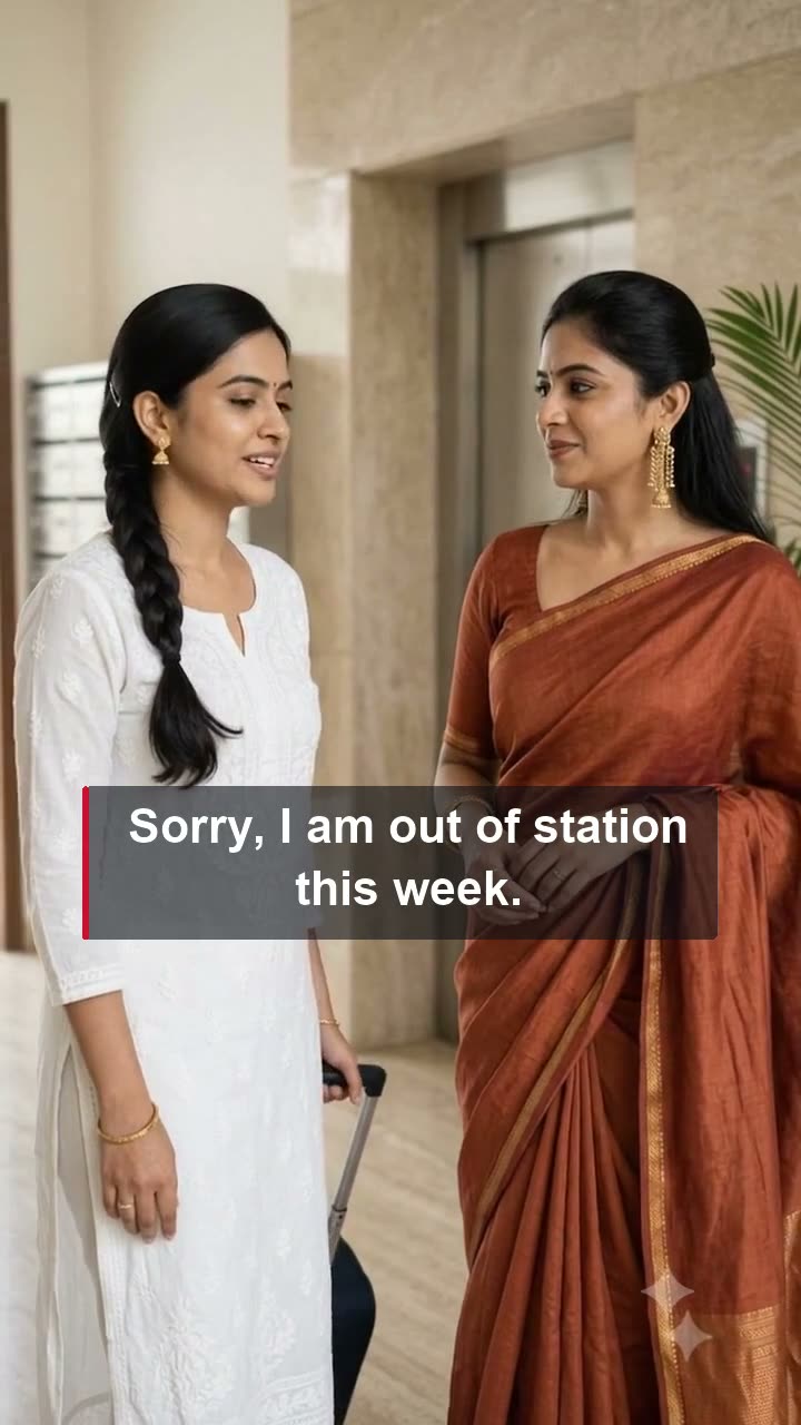 I am out of station this week.