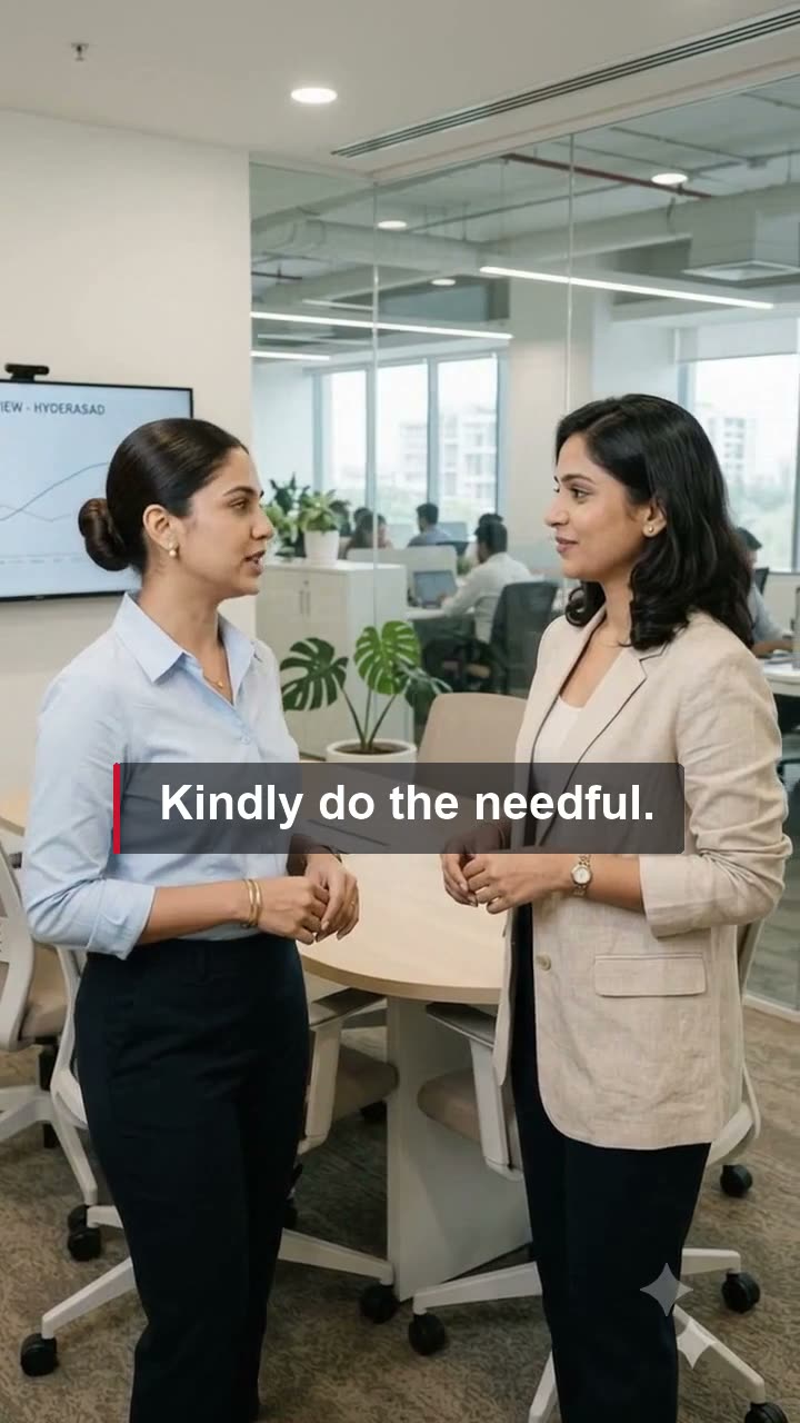 Kindly do the needful.