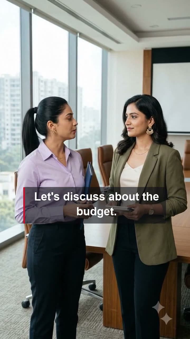 Let's discuss about the budget.