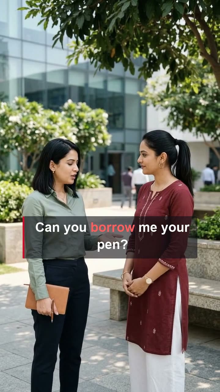 Can you borrow me your pen?